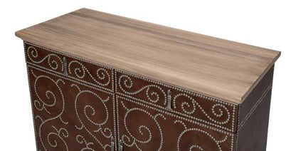 Theodore Equestrian Two Doors Wood Chest