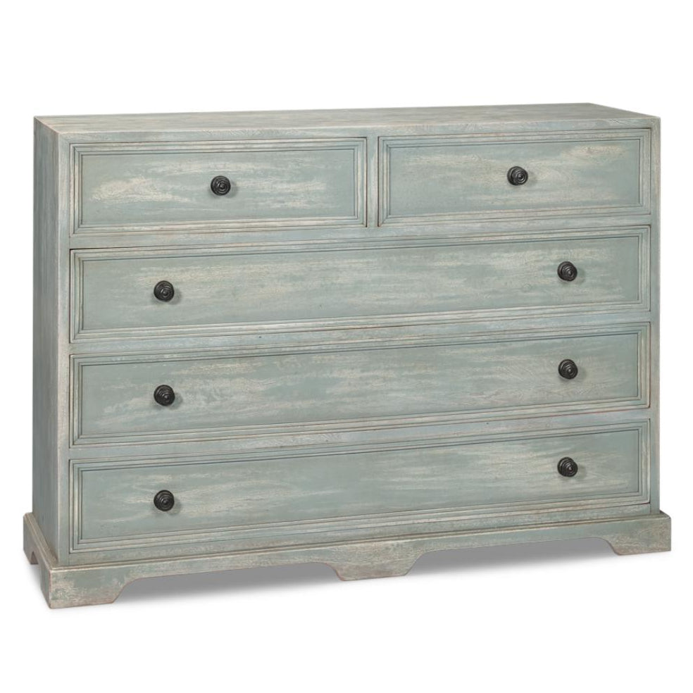 Frances Five Drawers Wood Dresser
