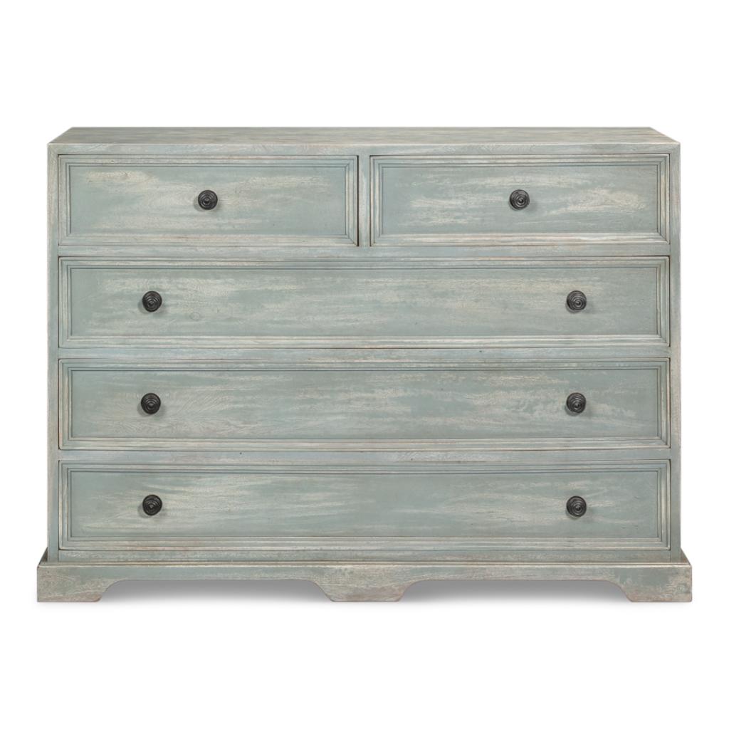 Frances Five Drawers Wood Dresser