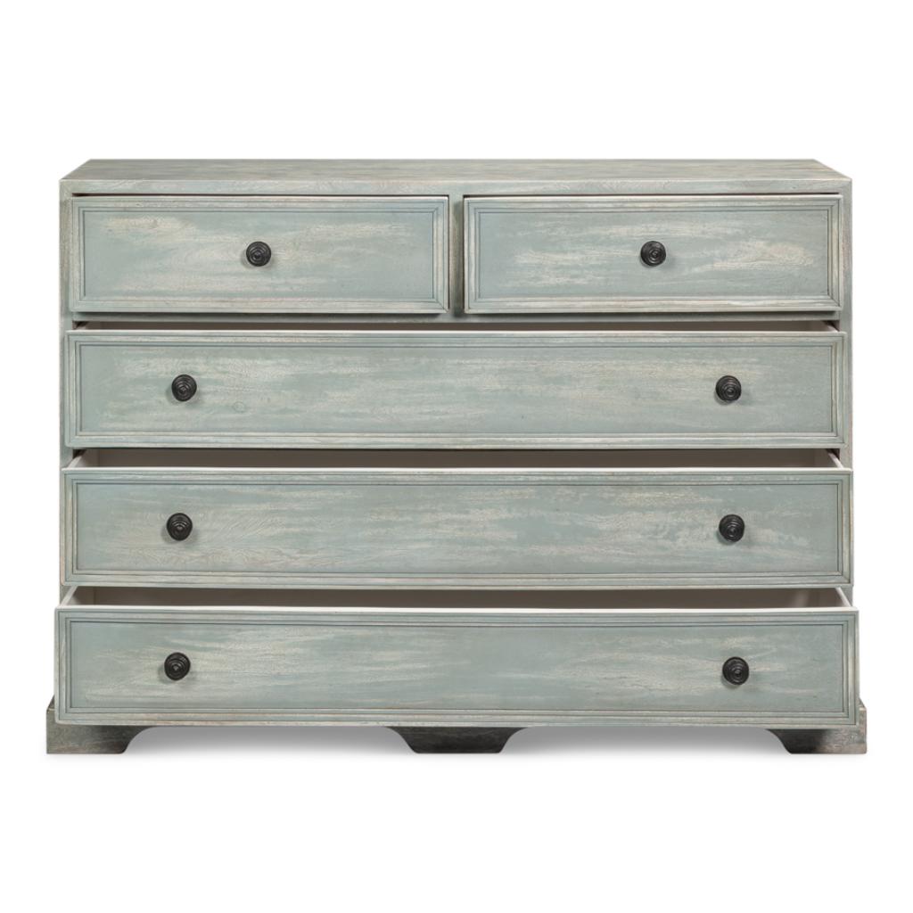 Frances Five Drawers Wood Dresser