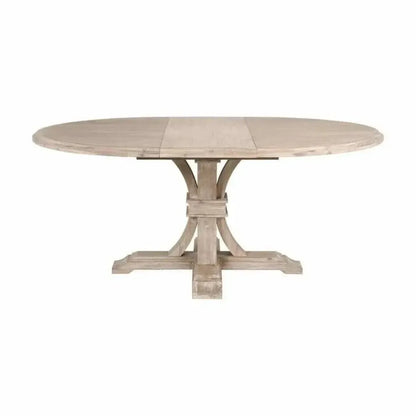 54-72" Solid Wood Round Extendable Dining Table for 6-Dining Tables-Essentials For Living-LOOMLAN