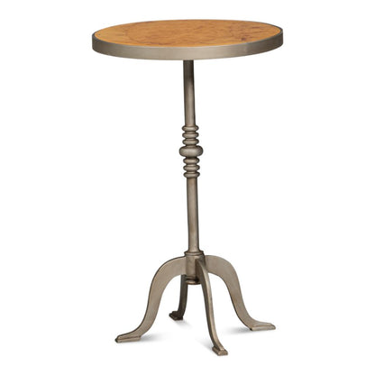 Carolina Leaf Aluminum Base Round Side Table