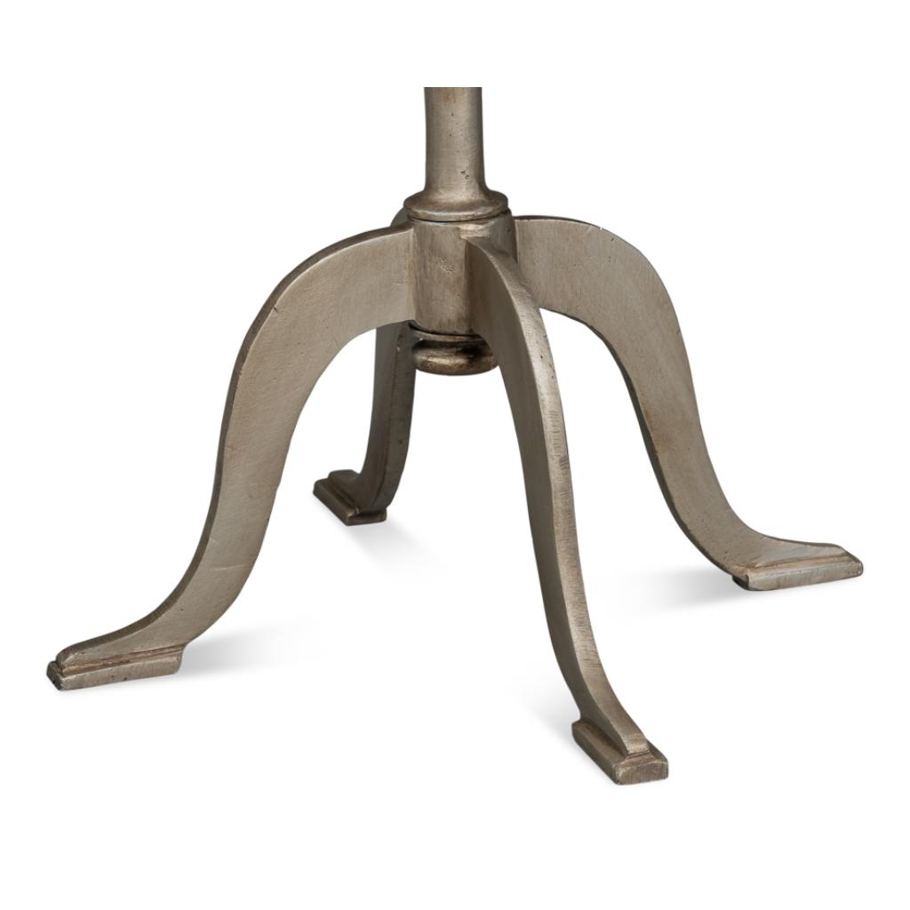 Carolina Leaf Aluminum Base Round Side Table