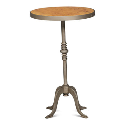 Carolina Leaf Aluminum Base Round Side Table