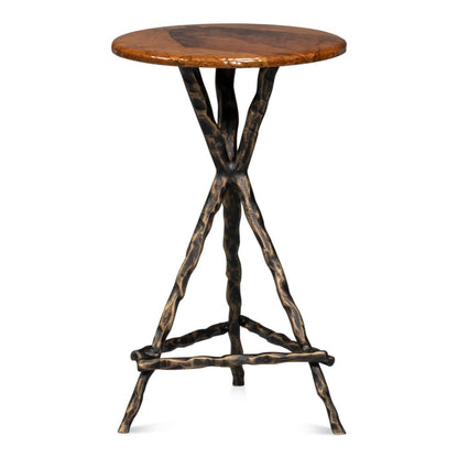 Planter's Aluminum Base Round Side Table