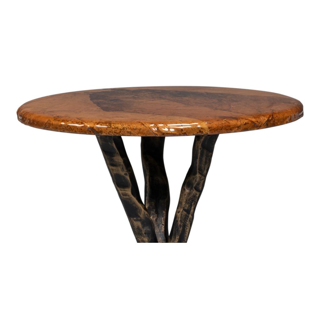 Planter's Aluminum Base Round Side Table