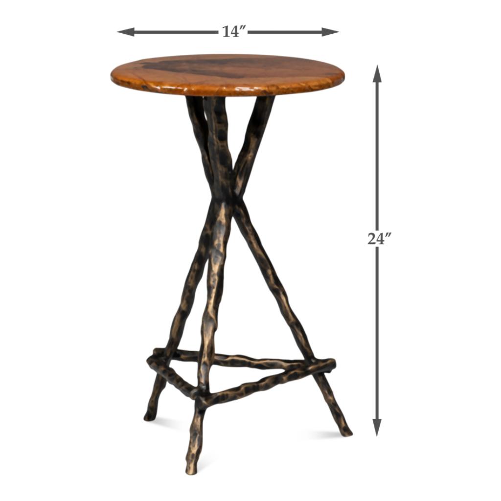 Planter's Aluminum Base Round Side Table