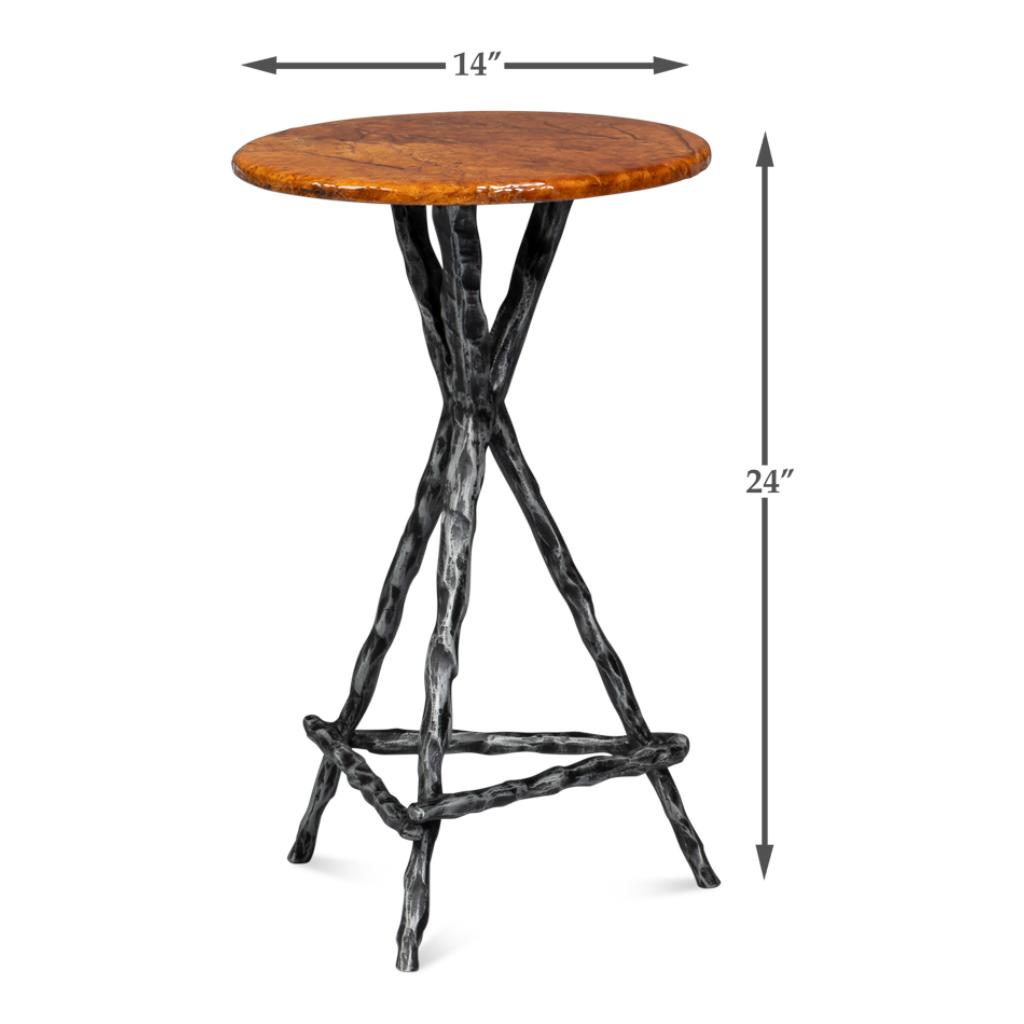 Planter's Aluminum Base Round Side Table