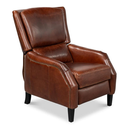 Ashford Brown Leather Recliner