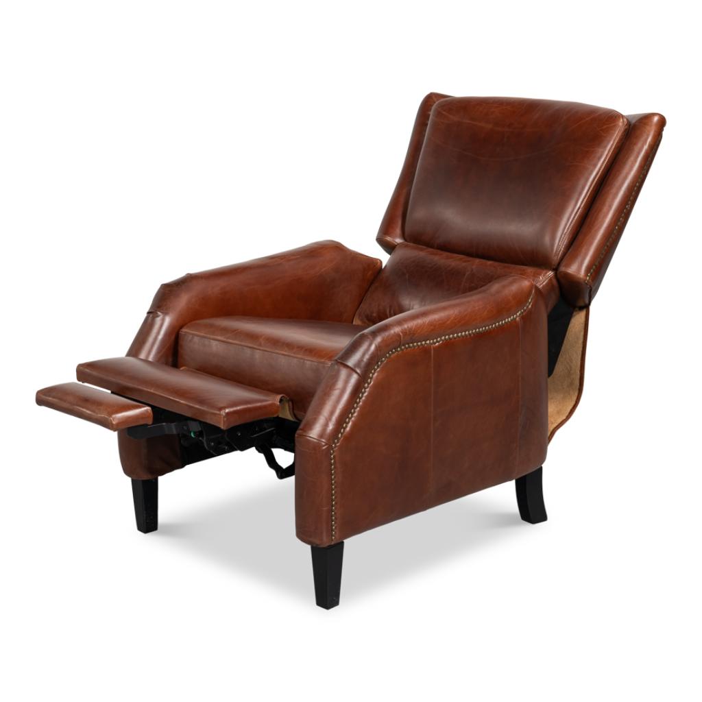 Ashford Brown Leather Recliner
