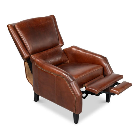 Ashford Brown Leather Recliner