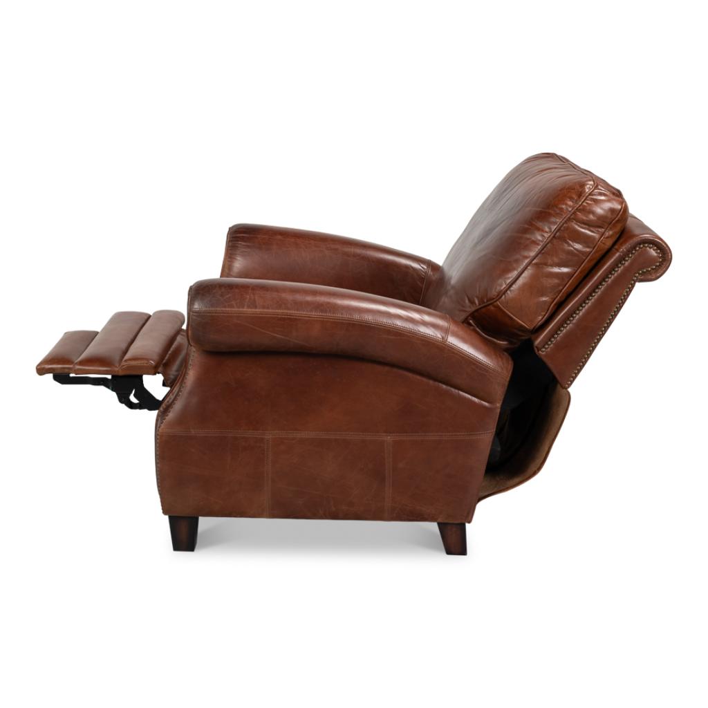 Roosevelt Brown Leather Recliner