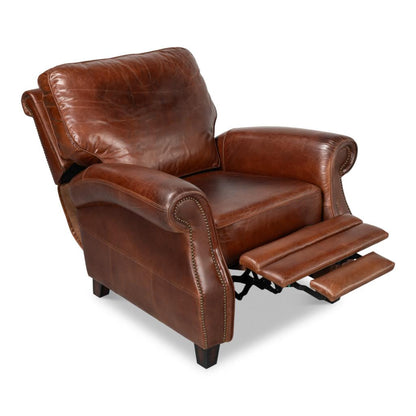 Roosevelt Brown Leather Recliner