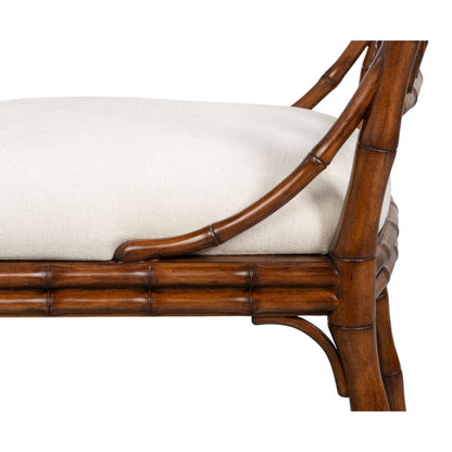 Elora White Performance Fabric Armless Dining Chair