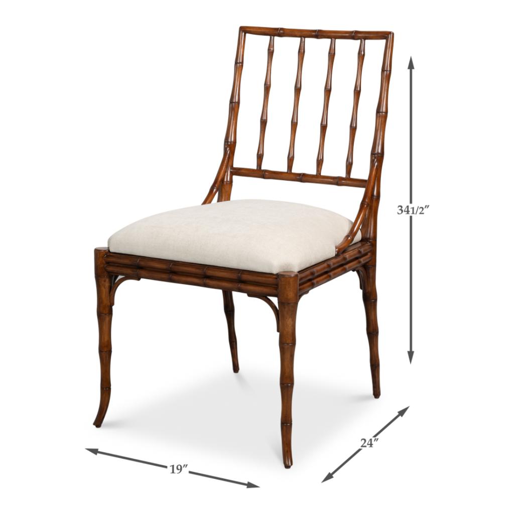 Elora White Performance Fabric Armless Dining Chair