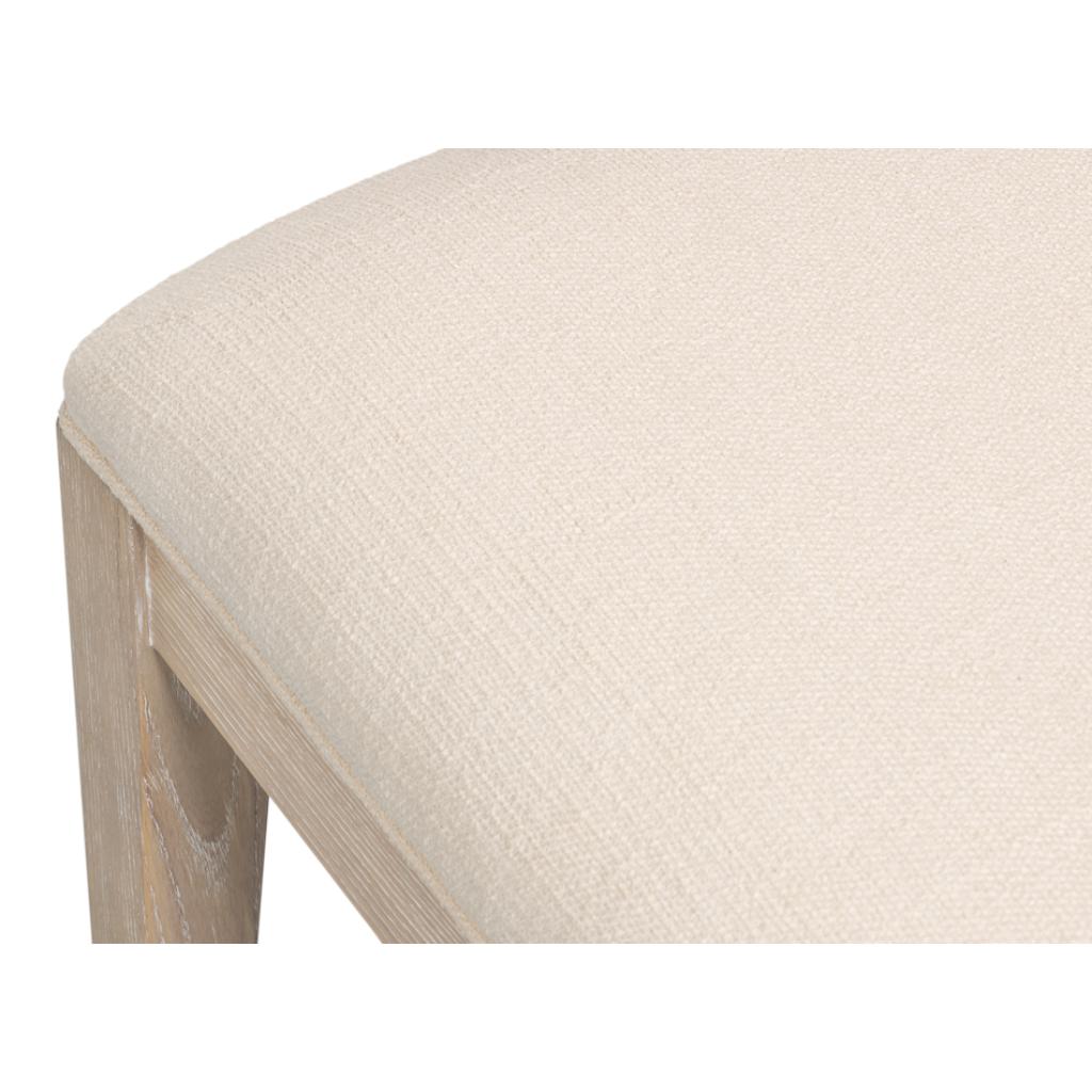 Ridge Cream Performance Fabric Armless Dining Chair