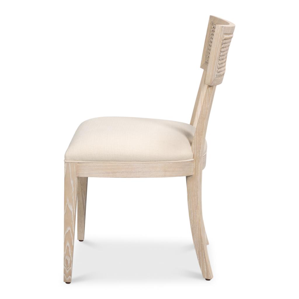 Ridge Cream Performance Fabric Armless Dining Chair