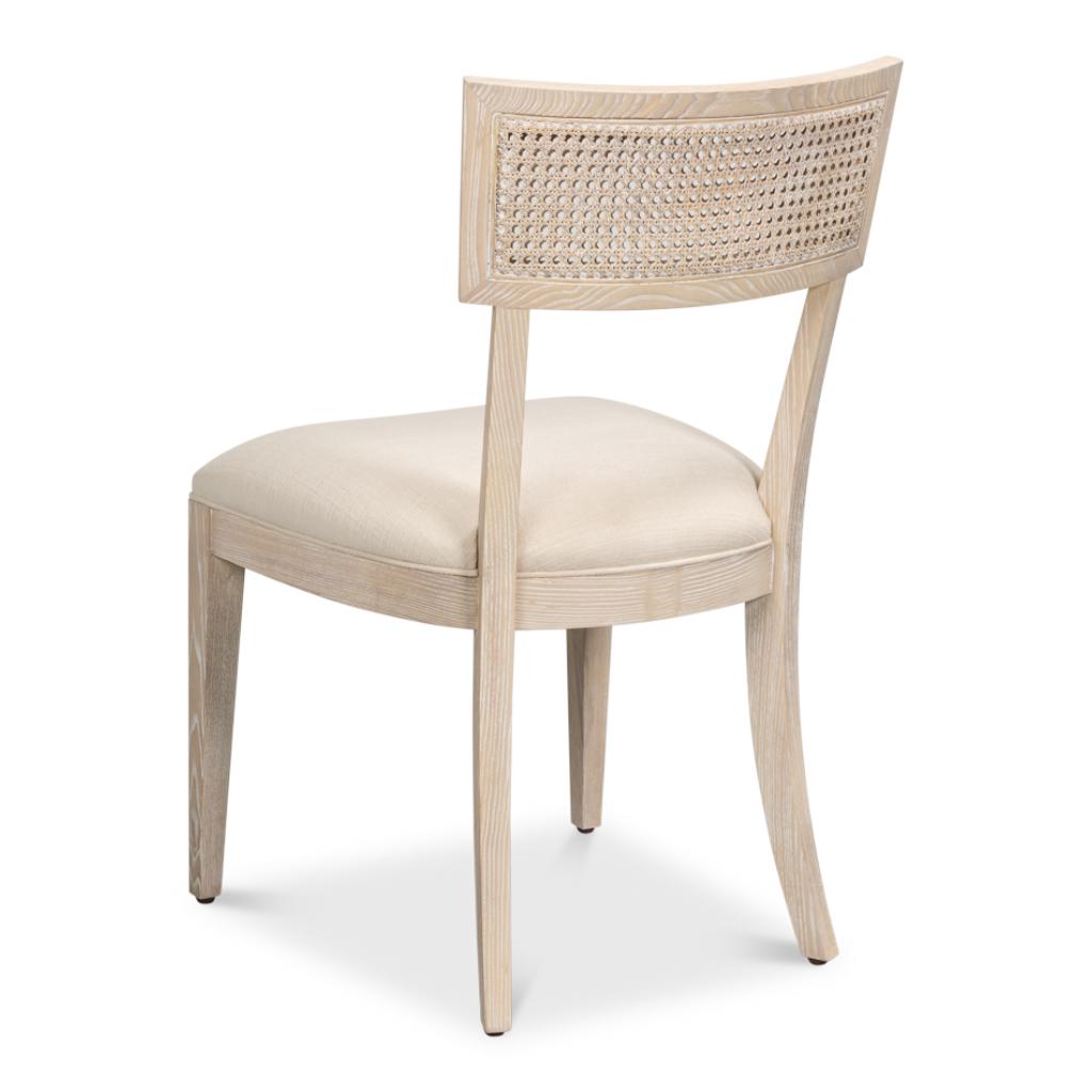 Ridge Cream Performance Fabric Armless Dining Chair