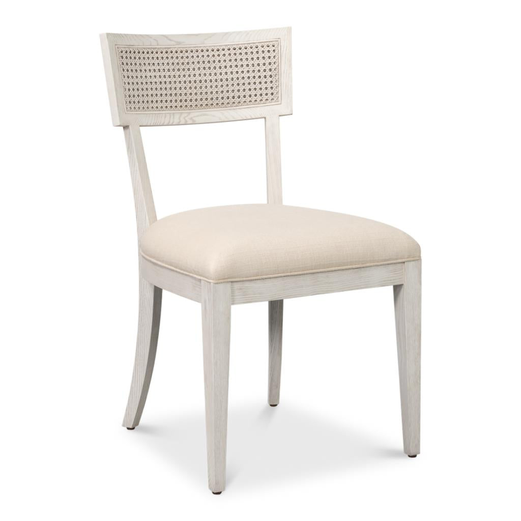 Ridge Cream Performance Fabric Armless Dining Chair