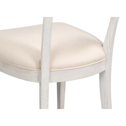 Ridge Cream Performance Fabric Armless Dining Chair