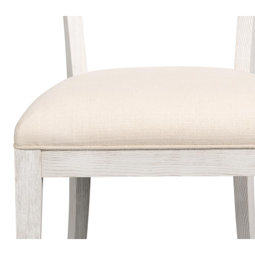 Ridge Cream Performance Fabric Armless Dining Chair