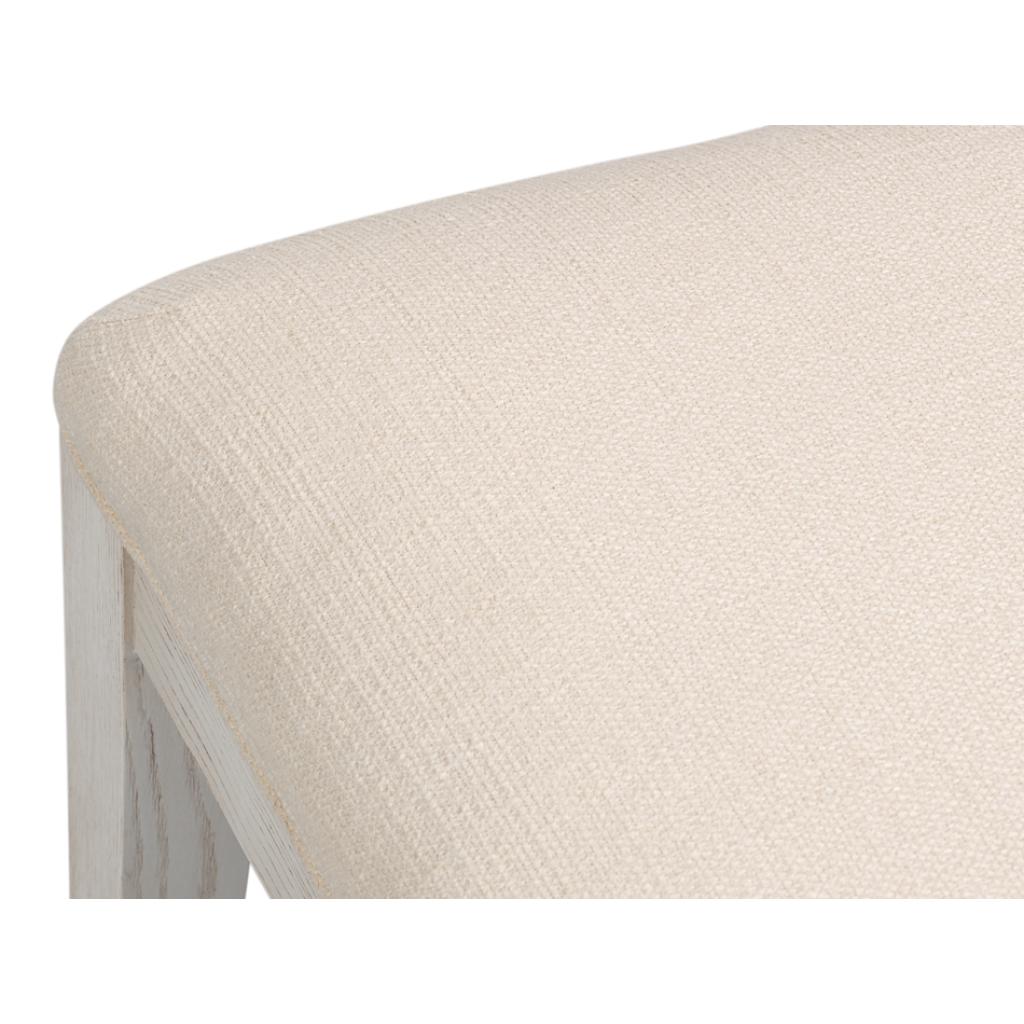 Ridge Cream Performance Fabric Armless Dining Chair