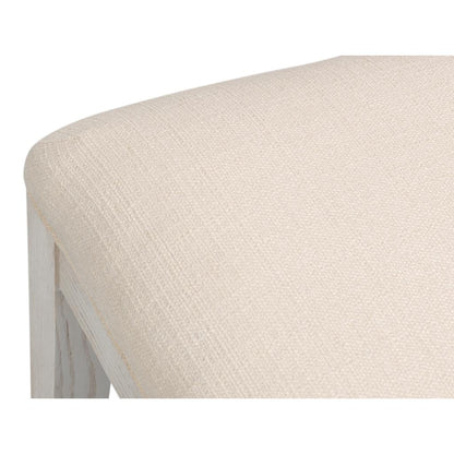 Ridge Cream Performance Fabric Armless Dining Chair