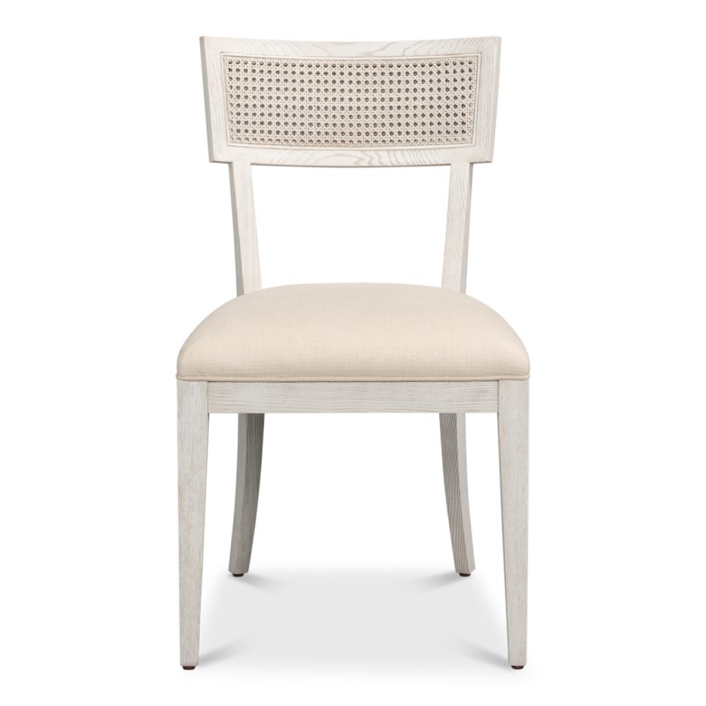Ridge Cream Performance Fabric Armless Dining Chair