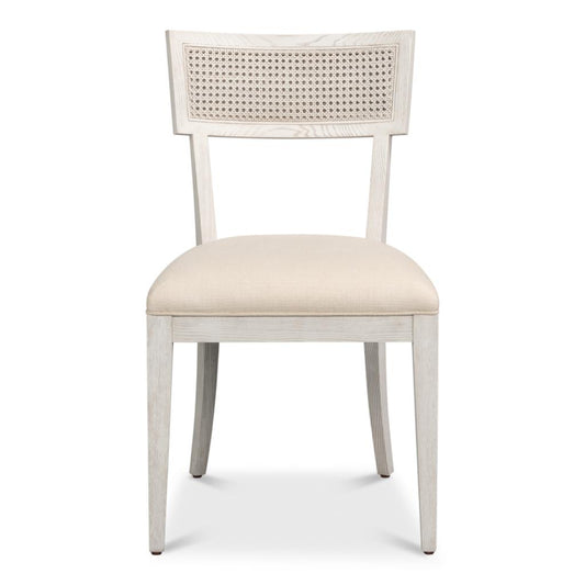 Ridge Cream Performance Fabric Armless Dining Chair