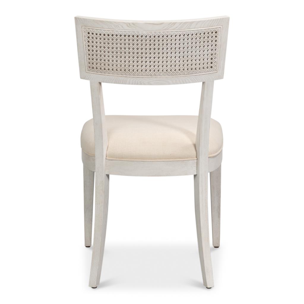 Ridge Cream Performance Fabric Armless Dining Chair