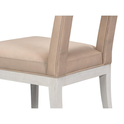 Solace Leather Armless Dining Chair