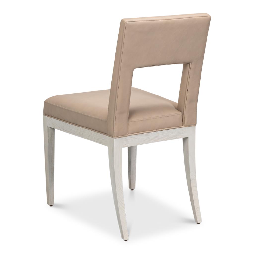 Solace Leather Armless Dining Chair