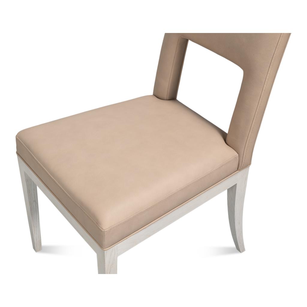 Solace Leather Armless Dining Chair