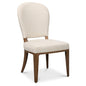 Caro Cream Performance Fabric Armless Dining Chair