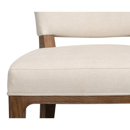 Caro Cream Performance Fabric Armless Dining Chair