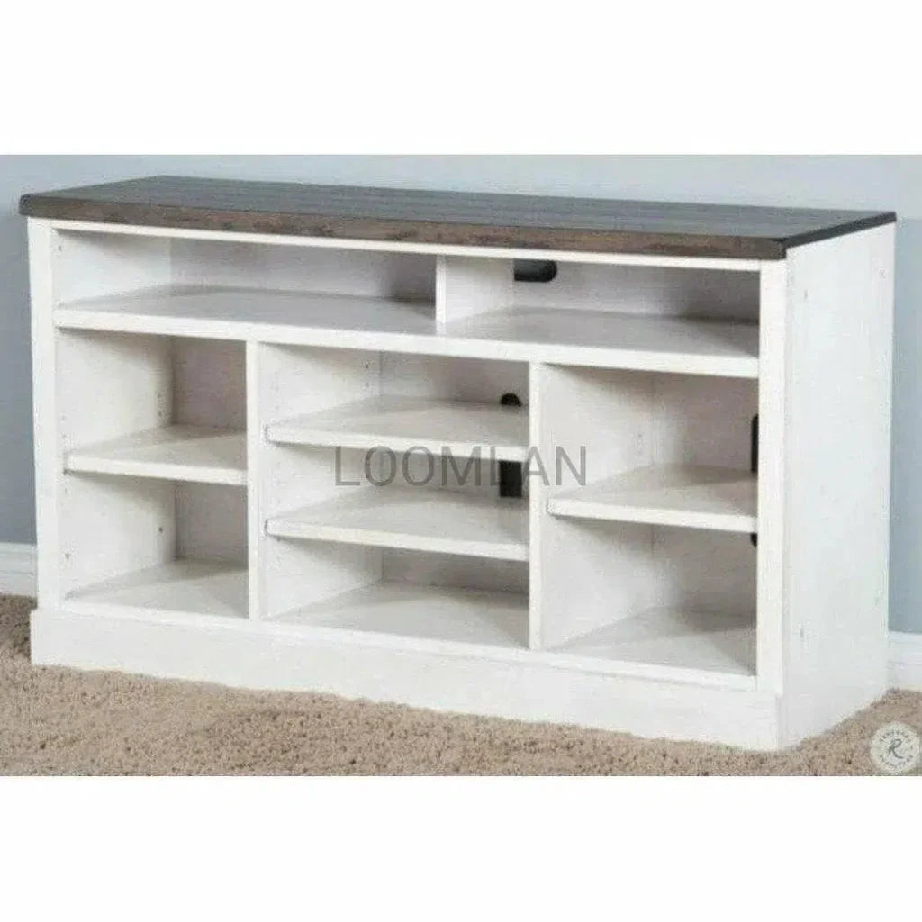 55" and Black TV Console Shelving Media Unit - LOOMLAN - Sunny D - TV Stands & Media Centers