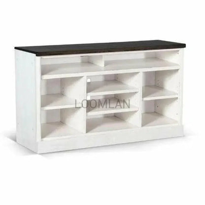55" and Black TV Console Shelving Media Unit - LOOMLAN - Sunny D - TV Stands & Media Centers