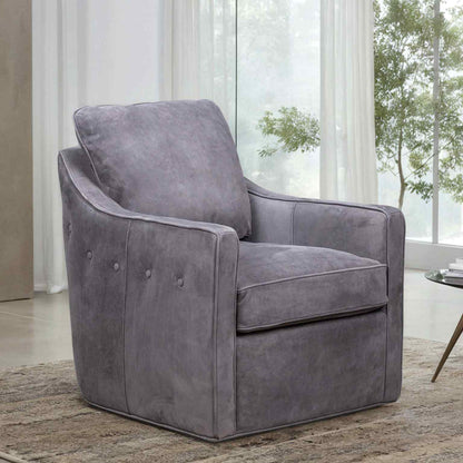 Button Ultimate Style Leather Swivel Chair