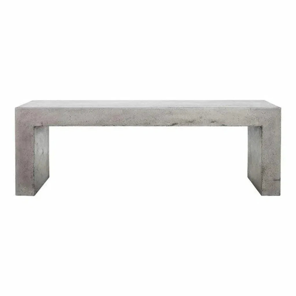 55.25 Inch Outdoor Bench Grey Contemporary-Outdoor Benches-Moe's Home-LOOMLAN