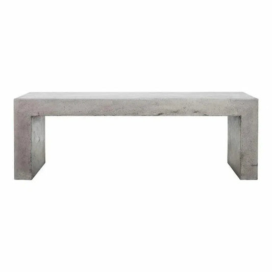 55.25 Inch Outdoor Bench Grey Contemporary-Outdoor Benches-Moe's Home-LOOMLAN