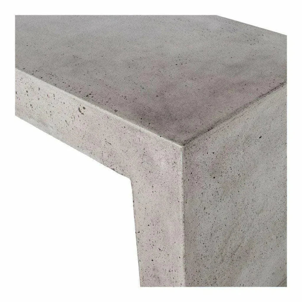 55.25 Inch Outdoor Bench Grey Contemporary-Outdoor Benches-Moe's Home-LOOMLAN