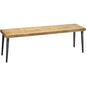 57" Wood Top Metal Base Dining Bench - LOOMLAN - Jamie Young - Dining Benches