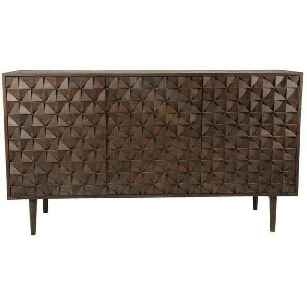 58 Inch 3 Door Brown Sideboard Mid - Century - LOOMLAN - Moe's Home - Sideboards