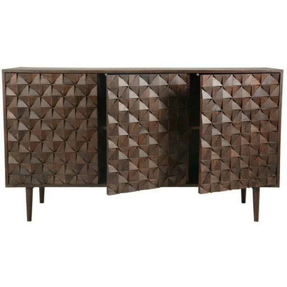 58 Inch 3 Door Brown Sideboard Mid - Century - LOOMLAN - Moe's Home - Sideboards