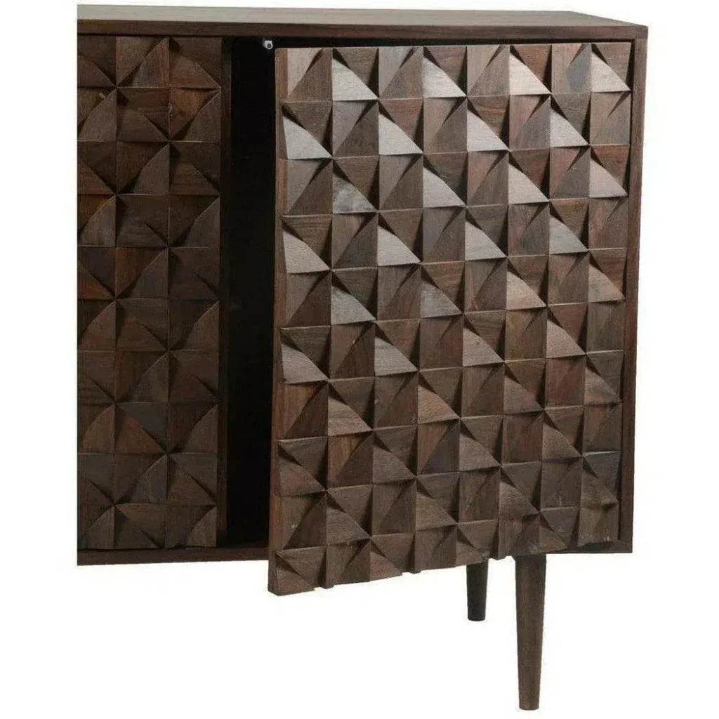 58 Inch 3 Door Brown Sideboard Mid - Century - LOOMLAN - Moe's Home - Sideboards