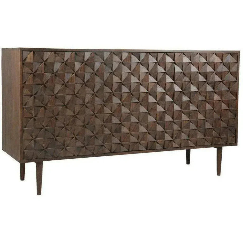 58 Inch 3 Door Brown Sideboard Mid - Century - LOOMLAN - Moe's Home - Sideboards