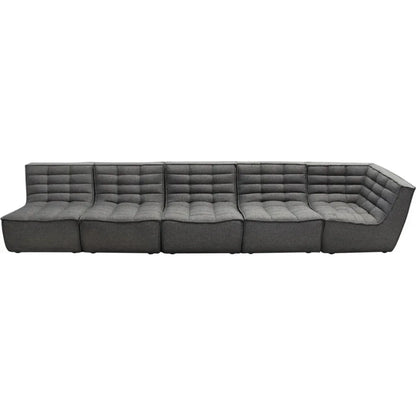 5PC Corner Modular Sectional In Grey-Modular Sofas-Diamond Sofa-LOOMLAN