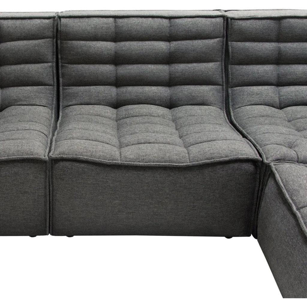 5PC Corner Modular Sectional In Grey-Modular Sofas-Diamond Sofa-LOOMLAN