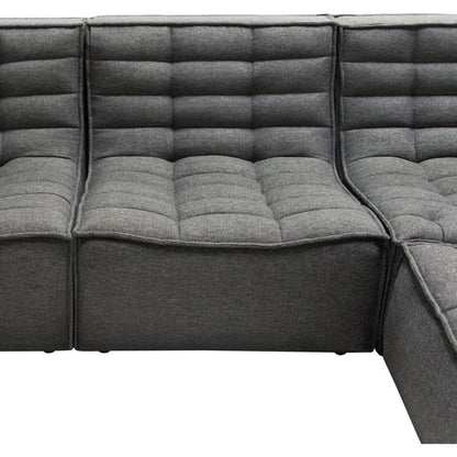 5PC Corner Modular Sectional In Grey-Modular Sofas-Diamond Sofa-LOOMLAN