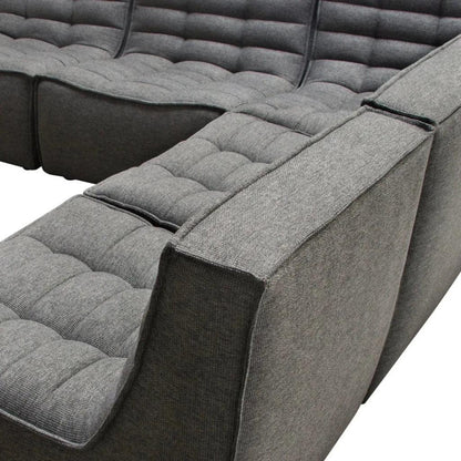5PC Corner Modular Sectional In Grey-Modular Sofas-Diamond Sofa-LOOMLAN